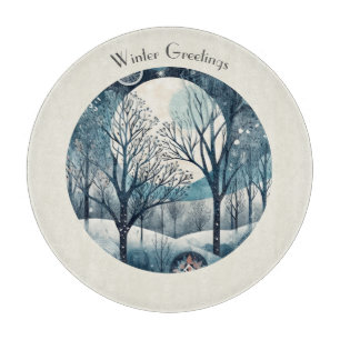Tabla De Cortar Invierno escandinavo, personalizable