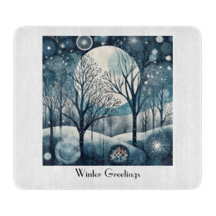 Tabla De Cortar Invierno escandinavo, personalizable