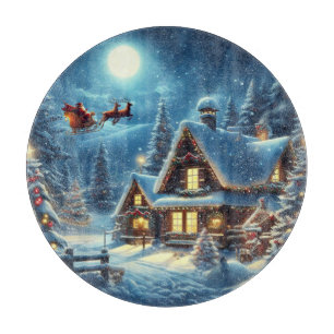Tabla De Cortar Invierno/Santa/Navidades/Nieve