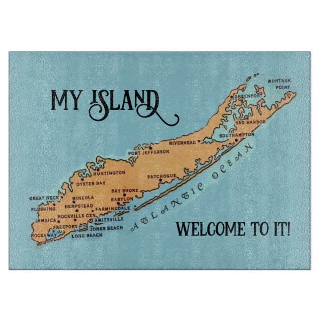 Tabla De Cortar Isla Larga - Bienvenido  (Anverso)