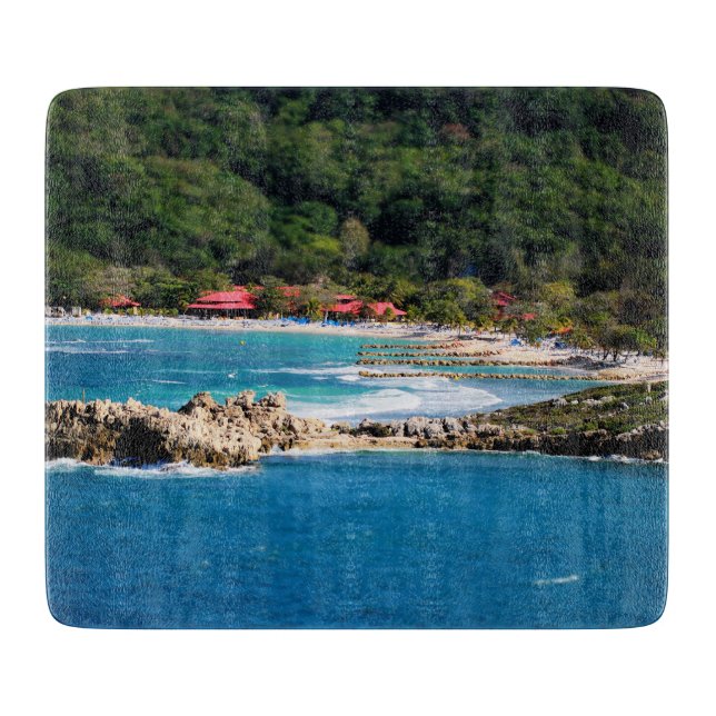 Tabla De Cortar Isla Tranquila Paraíso Labadee Haití (Anverso)