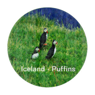 Tabla De Cortar Islandia - Puffins