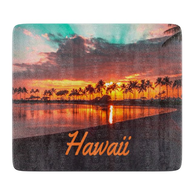 Tabla De Cortar Islas Hawaii Beach Hawái (Anverso)