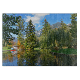 Tabla De Cortar Itillo del estanque de otoño