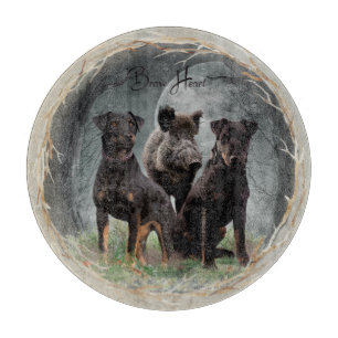 Tabla De Cortar Jagdterrier, corazón valiente
