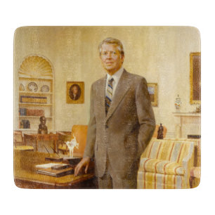 Tabla De Cortar James Earl Carter pintó retrato del presidente de