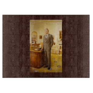 Tabla De Cortar James Earl Carter pintó retrato del presidente de