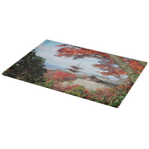 Tabla De Cortar Japón, Kyoto. Templo Kiyomizu en color Otoño