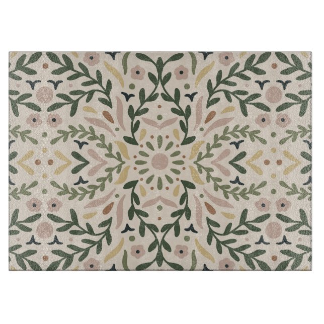Tabla De Cortar Jardín Botánico Floral (Anverso)