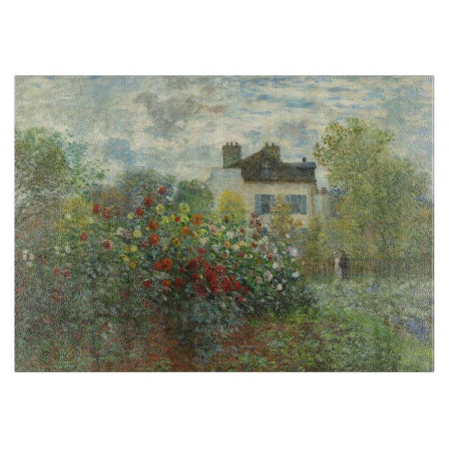 Tabla De Cortar Jardín de artistas monet en pintura argentina (Anverso)