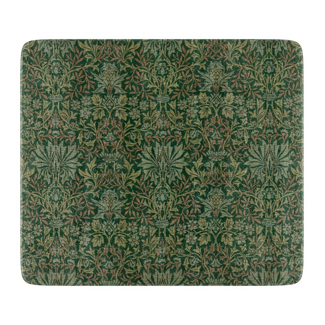 Tabla De Cortar Jardín de flores William Morris - Verdes (Anverso)