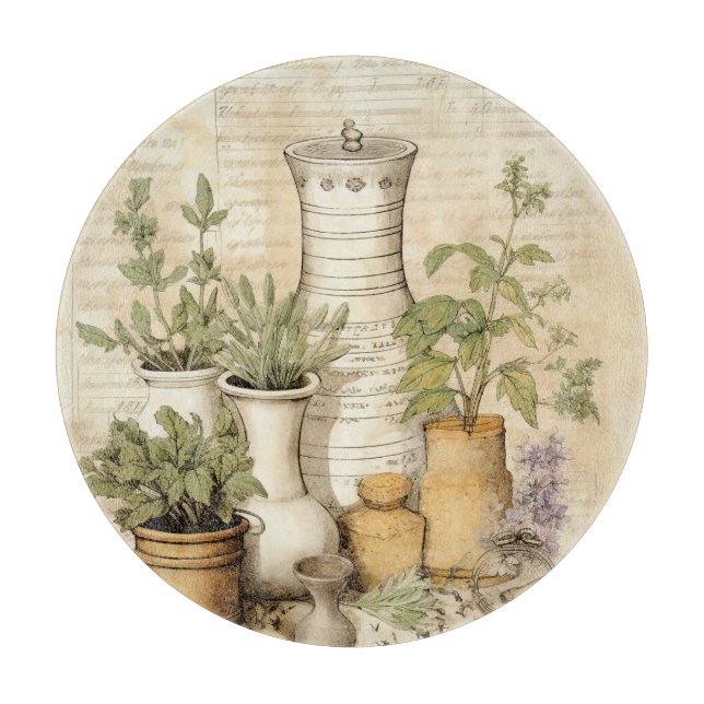 Tabla De Cortar Jardín de hierbas podridas personalizable (Anverso)