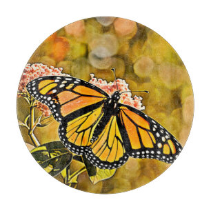 Tabla De Cortar Jardín de Mariposas Monarca Arte