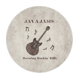 Tabla De Cortar Java Jams-Cervecería Rockin 'Riffs-Café-Guitarra-