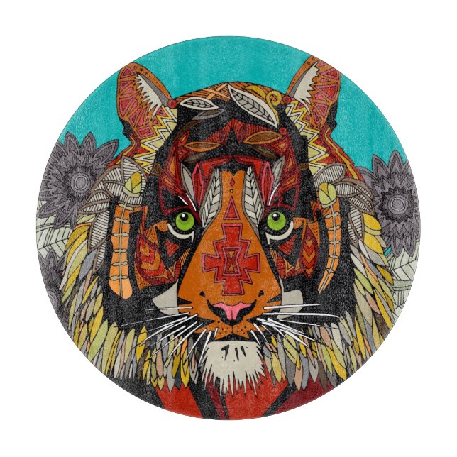 Tabla De Cortar jefe de tigre (Anverso)
