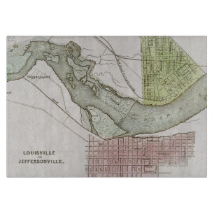 TABLA DE CORTAR JEFFERSONVILLE, INDIANA: MAPA