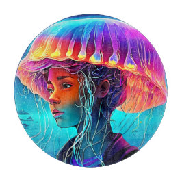 Tabla De Cortar Jellyfish Chica Art