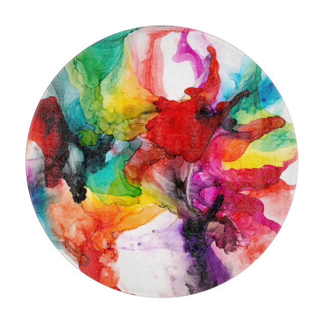 Tabla De Cortar Jeweltone Prisma - acuarela (Anverso)