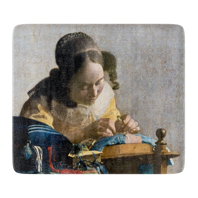 Tabla De Cortar Johannes Vermeer - El Lacemaker (Anverso)