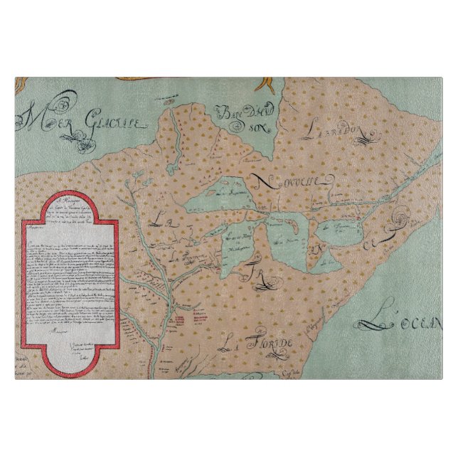 TABLA DE CORTAR JOLLIET: NORTEAMÉRICA 1674 (Anverso)