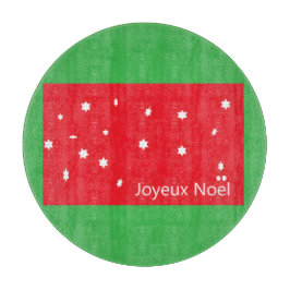Tabla De Cortar Joyeux Noel Snowflakes Cutting Board