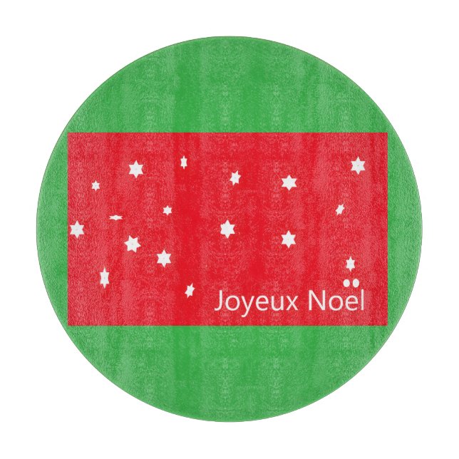 Tabla De Cortar Joyeux Noel Snowflakes Cutting Board (Anverso)