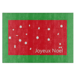 Tabla De Cortar Joyeux Noel Snowflakes Cutting Board