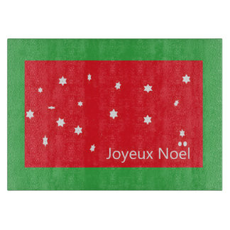 Tabla De Cortar Joyeux Noel Snowflakes Cutting Board