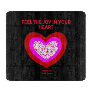 Tabla De Cortar Joyful Heart Glass Cutting Board