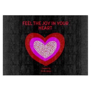 Tabla De Cortar Joyful Heart Glass Cutting Board