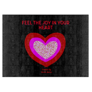 Tabla De Cortar Joyful Heart Glass Cutting Board