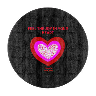 Tabla De Cortar Joyful Heart Glass Cutting Board