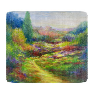 Tabla De Cortar Joyful Journey-Colorful and Whimsical Landscape