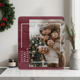 Tabla De Cortar Joyful Merry Blessed Christmas Photo