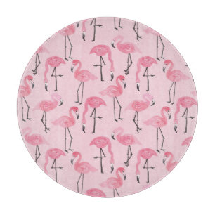 Tabla De Cortar Juego De Flamingo Rosado, Patrón De Verano Tropica