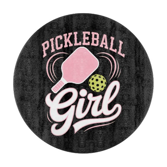 Tabla De Cortar Jugadora de Pickleball Chica (Anverso)