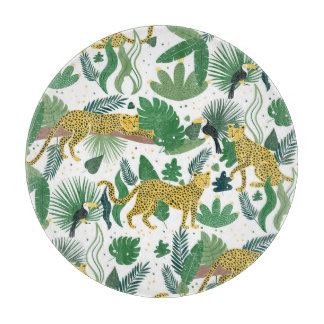 Tabla De Cortar Jungla de leopardos: niños tropicales sin problema