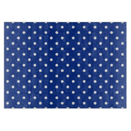 Tabla De Cortar Junta de corte de puntos de polka azul