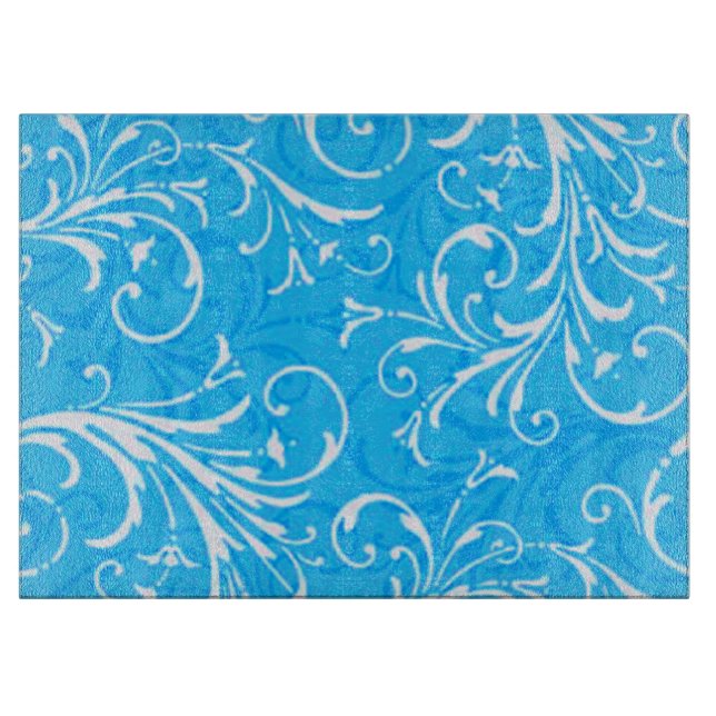 Tabla De Cortar Junta de corte Ornamental Azul (Anverso)
