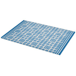 Tabla De Cortar Junta de corte: Patrón de tapiz galés, azul brilla