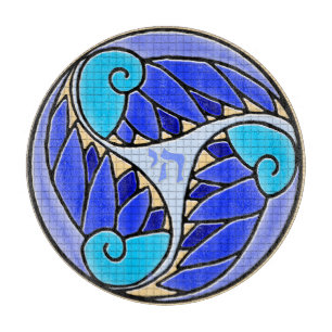 Tabla De Cortar Junta de embutidos de mosaico de estilo Art Nouvea