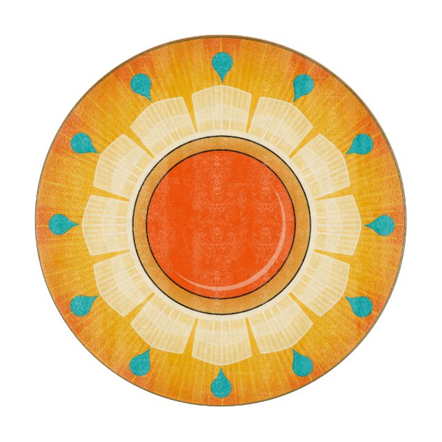 Tabla De Cortar Junta de embutidos Sunny Navajo Day (Anverso)