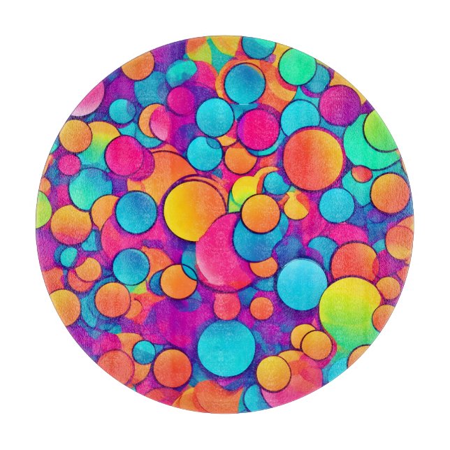 Tabla De Cortar Kaleidoscopio de sueños circulares (Anverso)