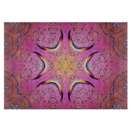 Tabla De Cortar Kaleidoscopio del corazón radiante