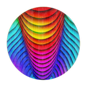 Tabla De Cortar Kaleidoscopio del patrón 3D de colores