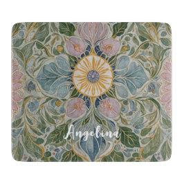 Tabla De Cortar Kaleidoscopio floral personalizado
