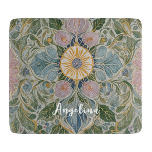 Tabla De Cortar Kaleidoscopio floral personalizado