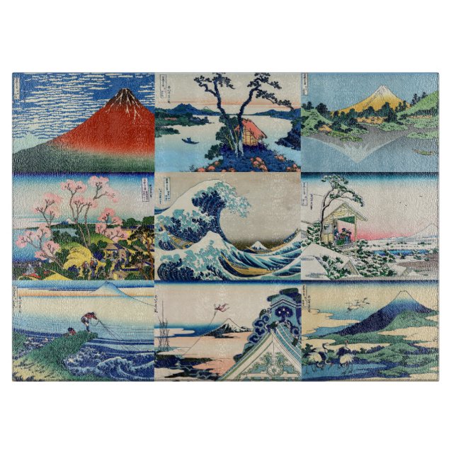 Tabla De Cortar Katsushika Hokusai - 36 vistas de la selección de  (Anverso)