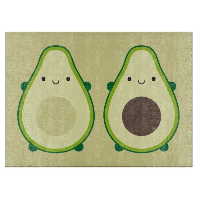 Tabla De Cortar Kawaii Aguacados (Anverso)