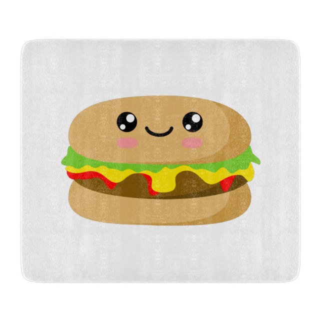Tabla De Cortar Kawaii Burger (Anverso)